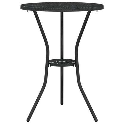 3-Delige Tuin Bistro Set Gietaluminium Zwart
