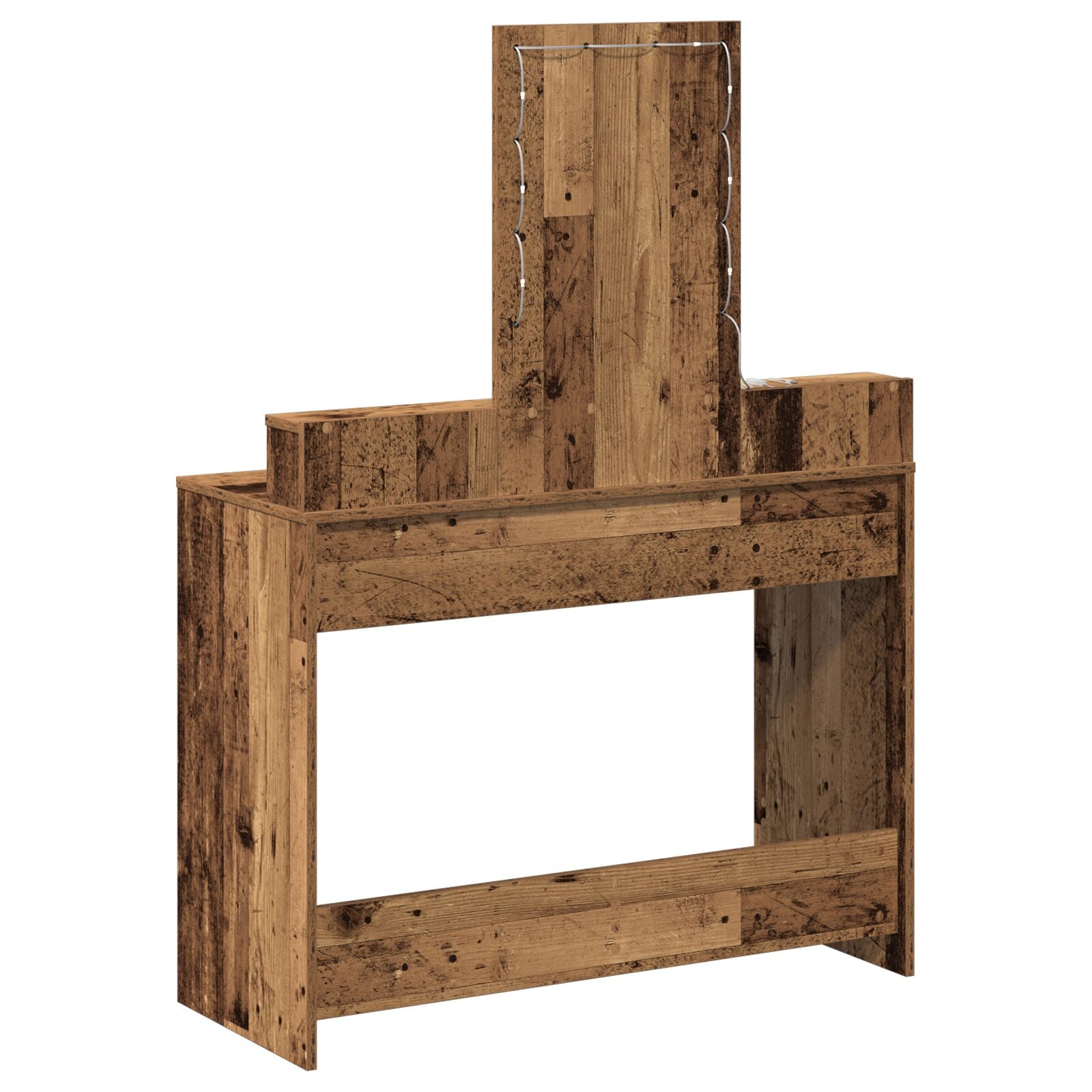 Kaptafel Met Led-Verlichting In Oud hout 100 x 41 x 140 cm