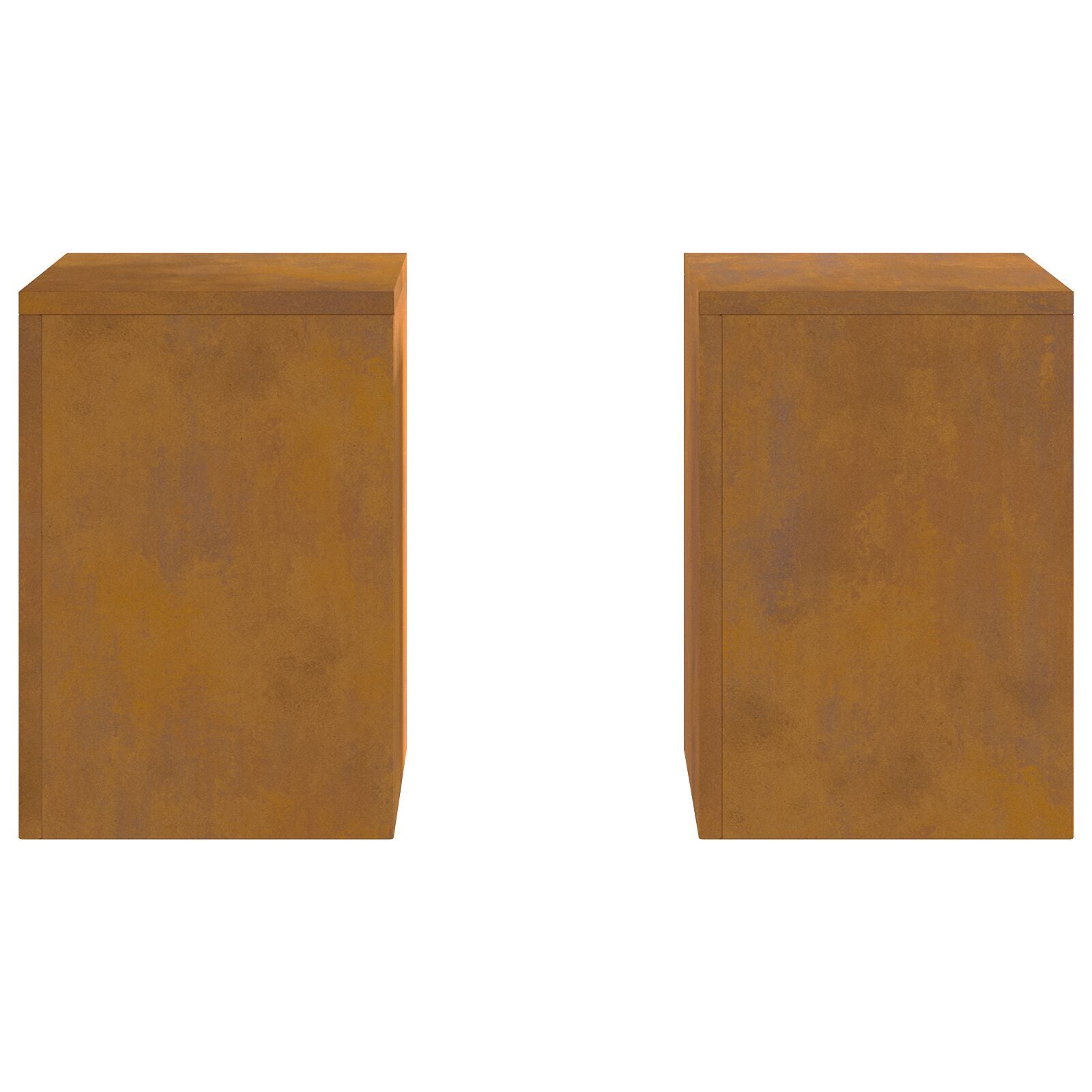 Buiten Plantstands Pillar 2 Pcs 24X24X35 Cm Weervast staal 2x (35 cm)