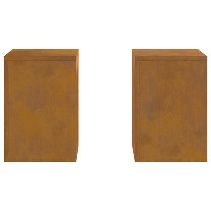 Buiten Plantstands Pillar 2 Pcs 24X24X35 Cm Weervast staal 2x (35 cm)