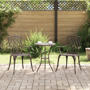 Garden chair 2 pcs Bronze 53 x 51 x 88.5cm Aluminium