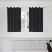 Verduisterende gordijnen 2 stuks zwart 140x140 cm fluweel