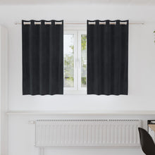 Blackout Gordijnen 2 Stuks Velours Zwart 140 x 140 cm met oogjes
