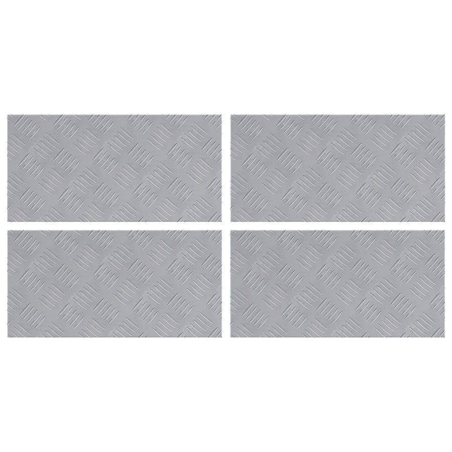 Aluminium Checker Platen - 4 Pak, Anti-Slip, 50X25 Cm 50 x 25 x 0.2 cm Rechthoekig