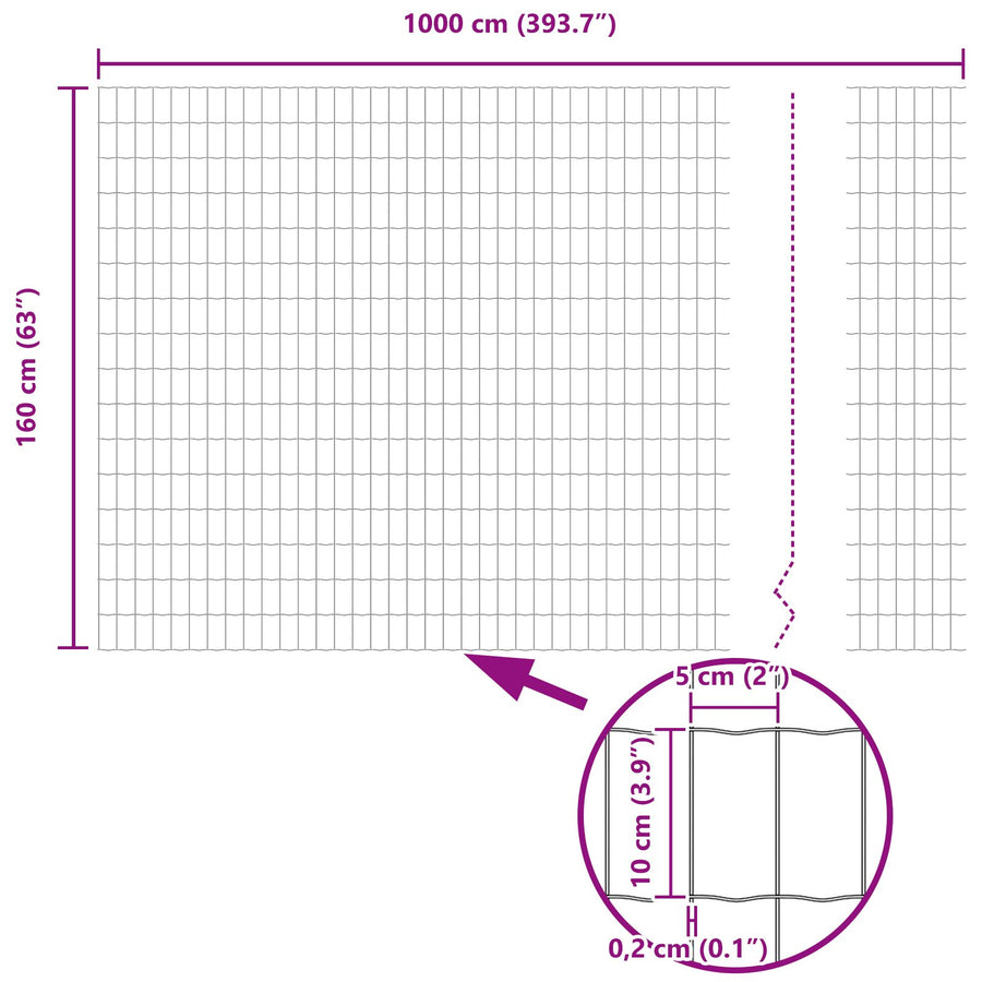 Tuinhek Set Set Van 2 Gegalvaniseerd Staal 10 Meter
