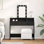 Kaptafel 100x41x140 cm zwart met lade en verlichting