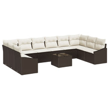 Tuin Sofa Set Set Van 11 Beige Poly Rattan Tuin Sofa