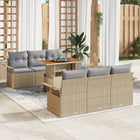 Garden Sofa Set with Cushions 7 pcs Beige and Light Grey