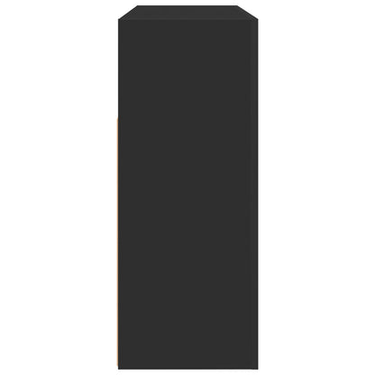 Dressoir Engineered Hout 116 X 30 X 75 Cm Dressoir Zwart