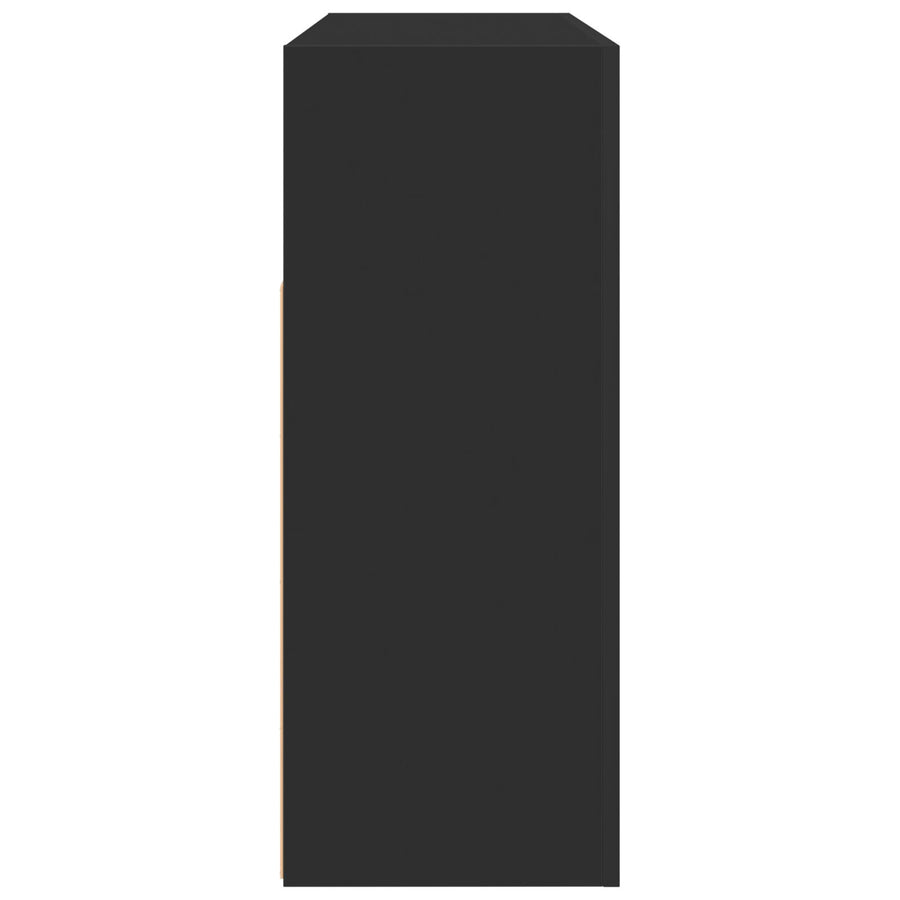 Dressoir Engineered Hout 116 X 30 X 75 Cm Dressoir Zwart