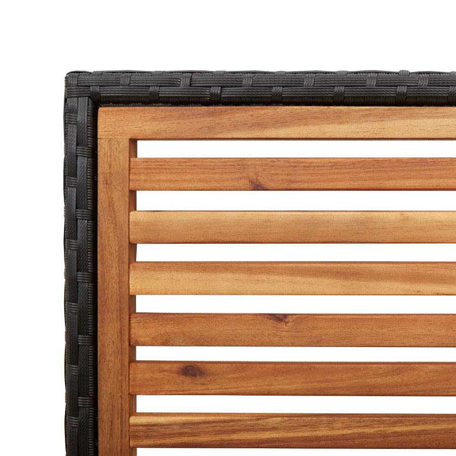 Stapelbare Tuinstoelen Met Kussens 2 Stuks Poly Rattan Zwart Hout