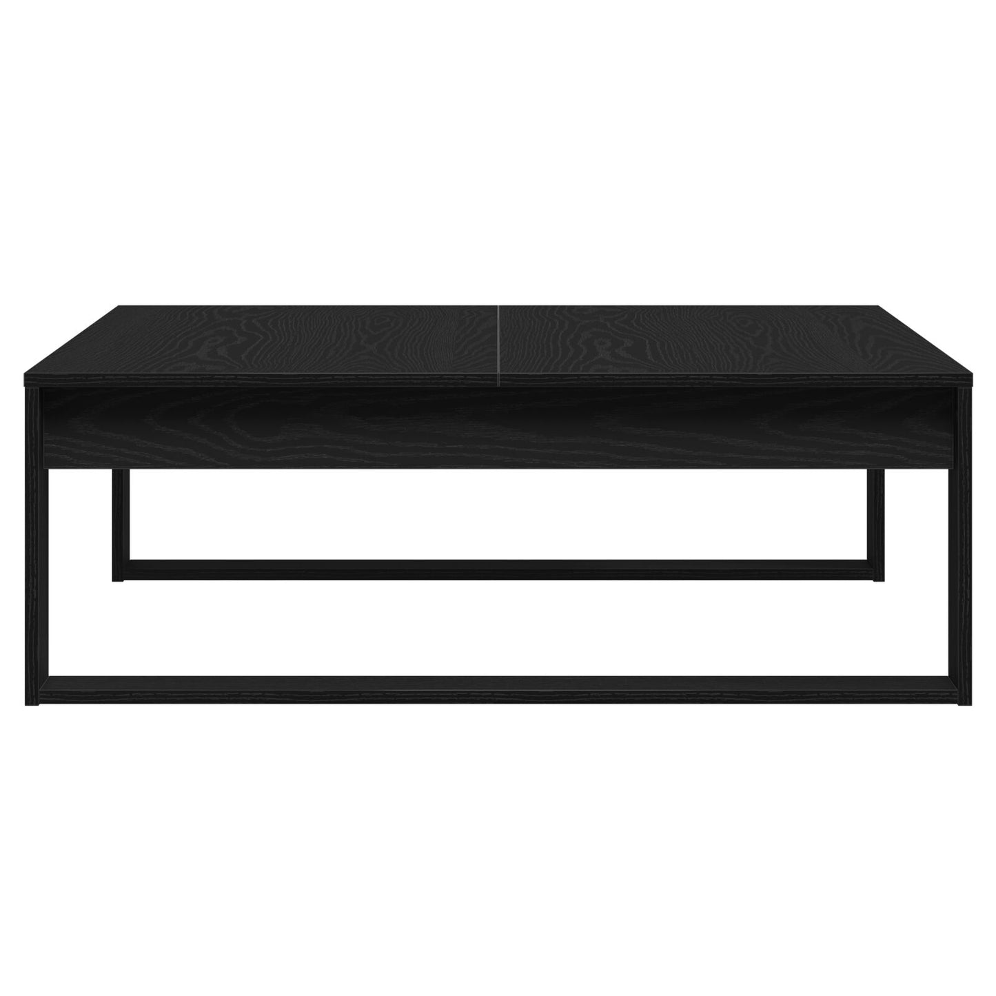 Salontafel Gelaagd Hout 100 x 100 x 35 cm Zwart Eiken