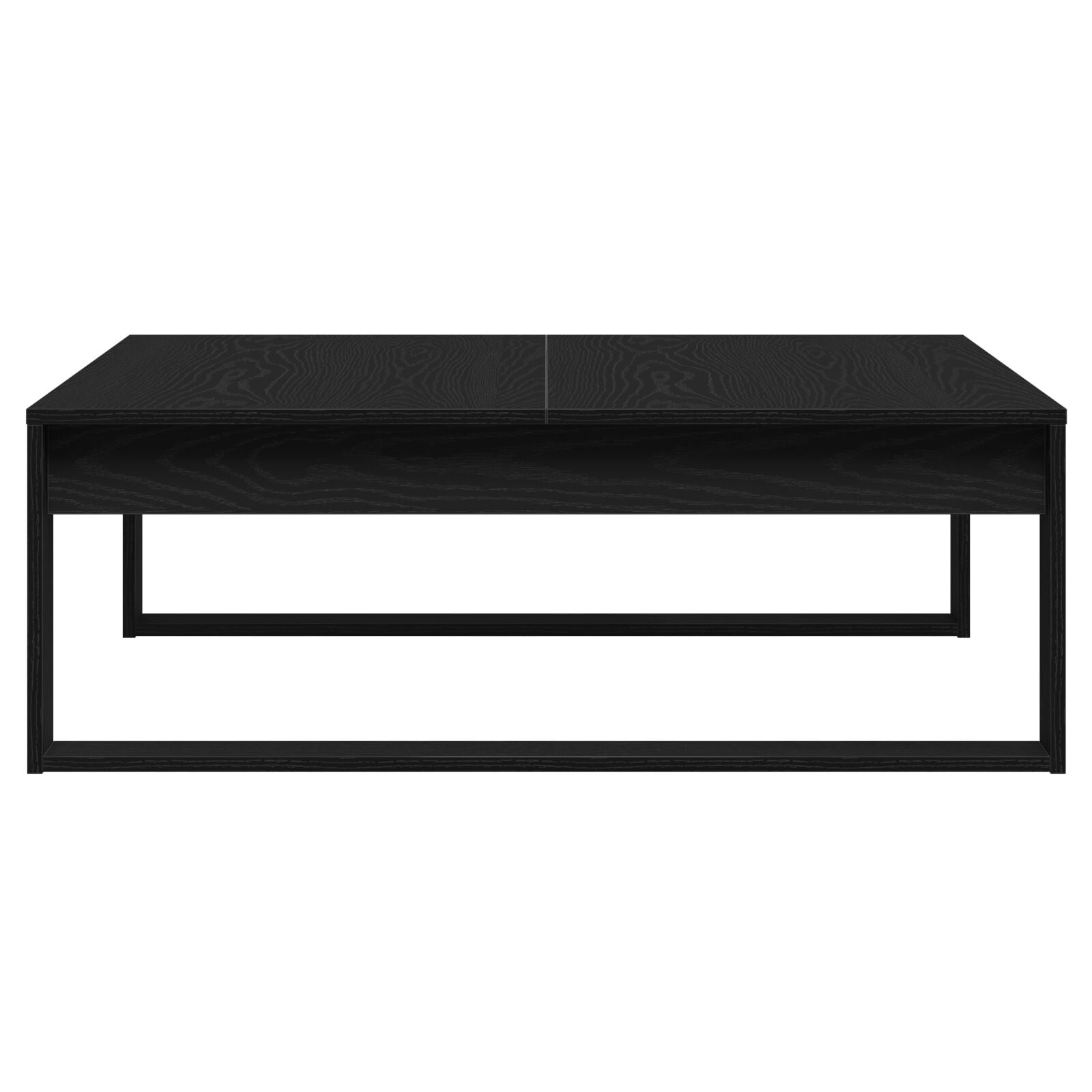 Salontafel Gelaagd Hout 100 x 100 x 35 cm Zwart Eiken