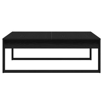 Salontafel Gelaagd Hout 100 x 100 x 35 cm Zwart Eiken