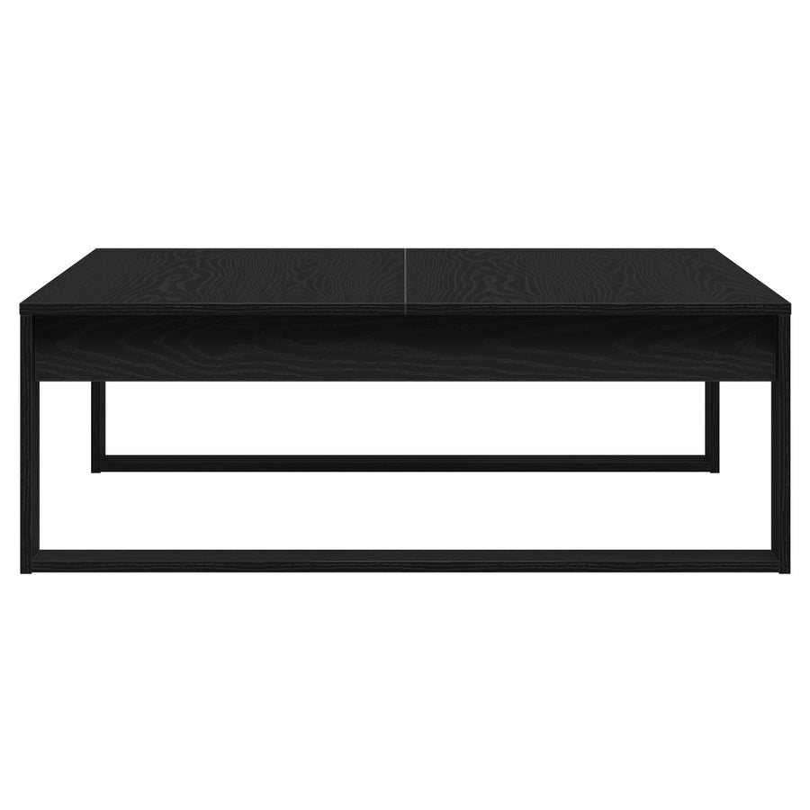 Salontafel Gelaagd Hout 100 x 100 x 35 cm Zwart Eiken