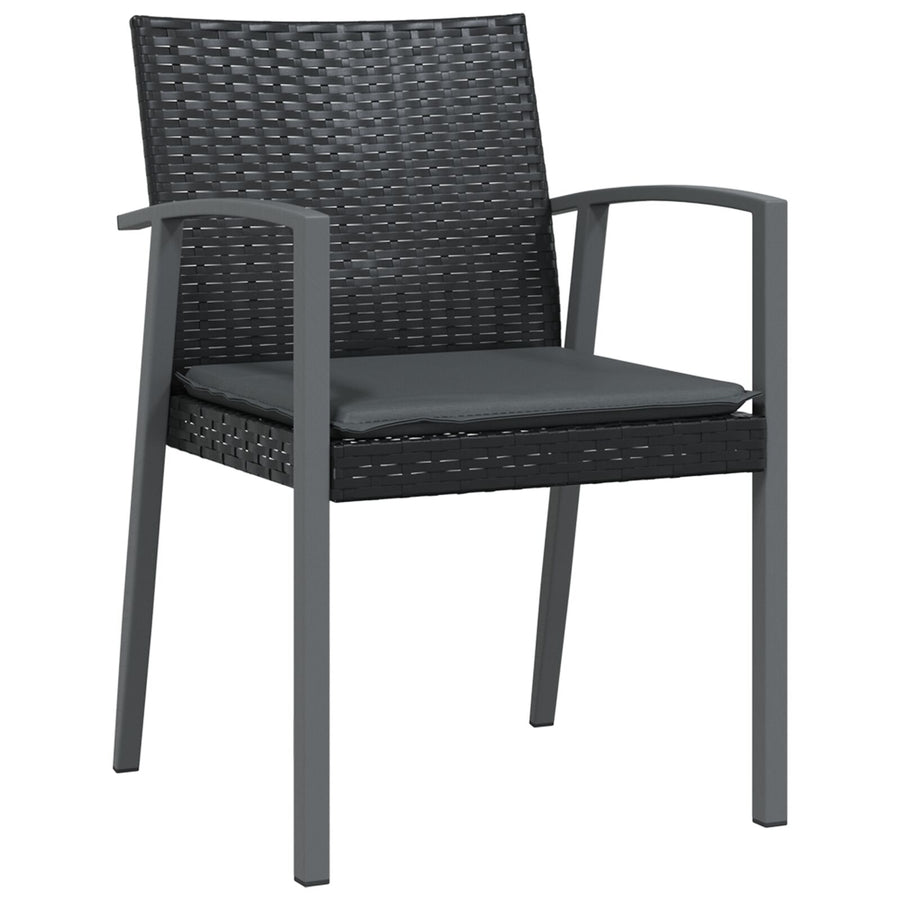 Set Van 3 Zwart Pe Rattan, Staal 56,5X57X83 Cm Duurzaam