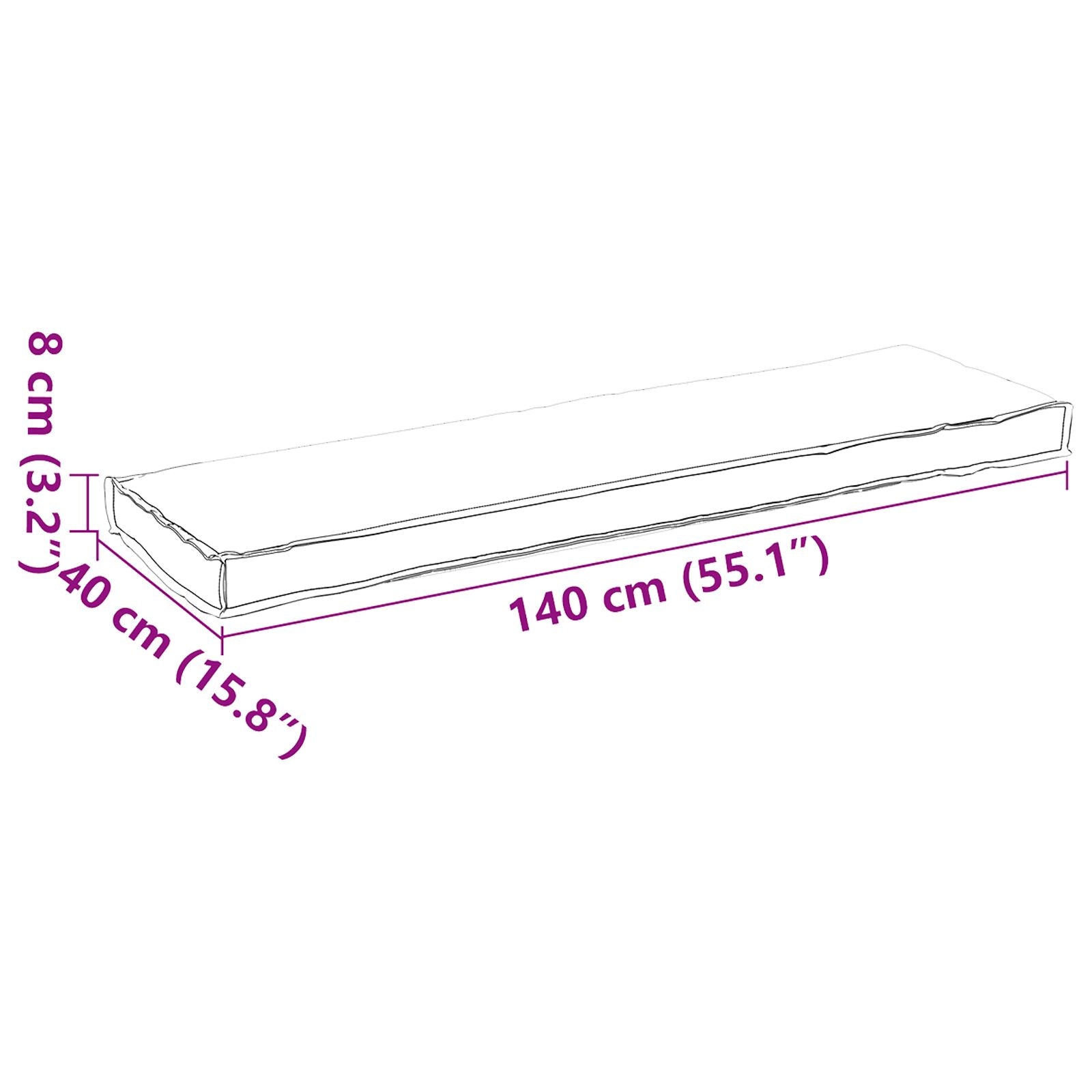 Buiten Kussen Polyester 140 Cm Lang Duurzaam Taupe