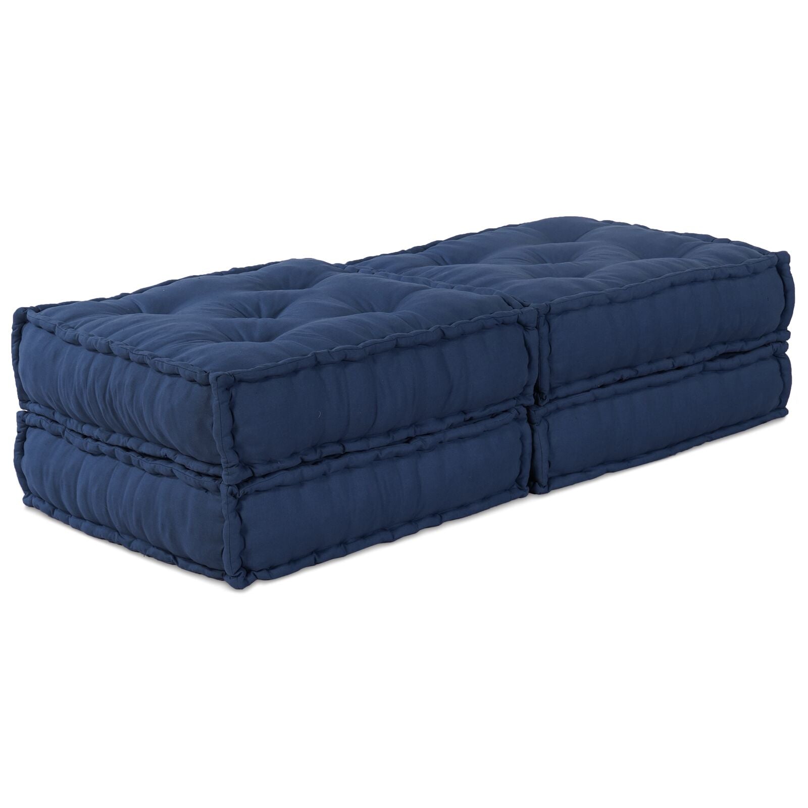 Modulaire Poefs 2 Stuks Stof Indigo 70 x 70 x 36 cm 2x lounge