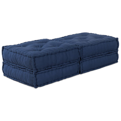 Modulaire Poefs 2 Stuks Stof Indigo 70 x 70 x 36 cm 2x lounge