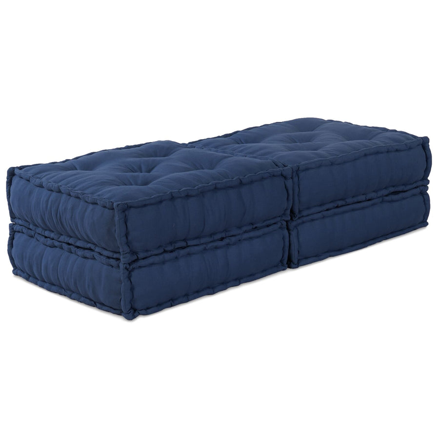 Modulaire Poefs 2 Stuks Stof Indigo 70 x 70 x 36 cm 2x lounge
