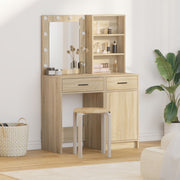 Kaptafel set met LED Sonoma Eiken