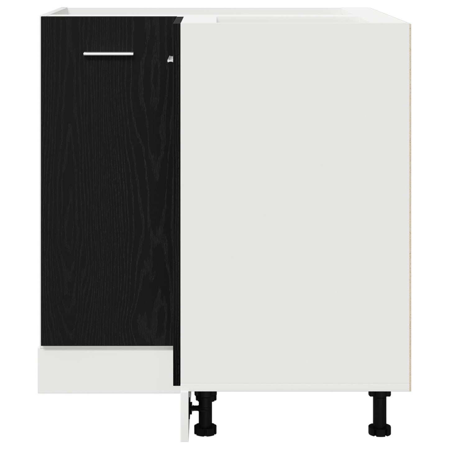 Zwarte Eiken Hoek Onderkast - 75.5X75.5X81.5 Cm