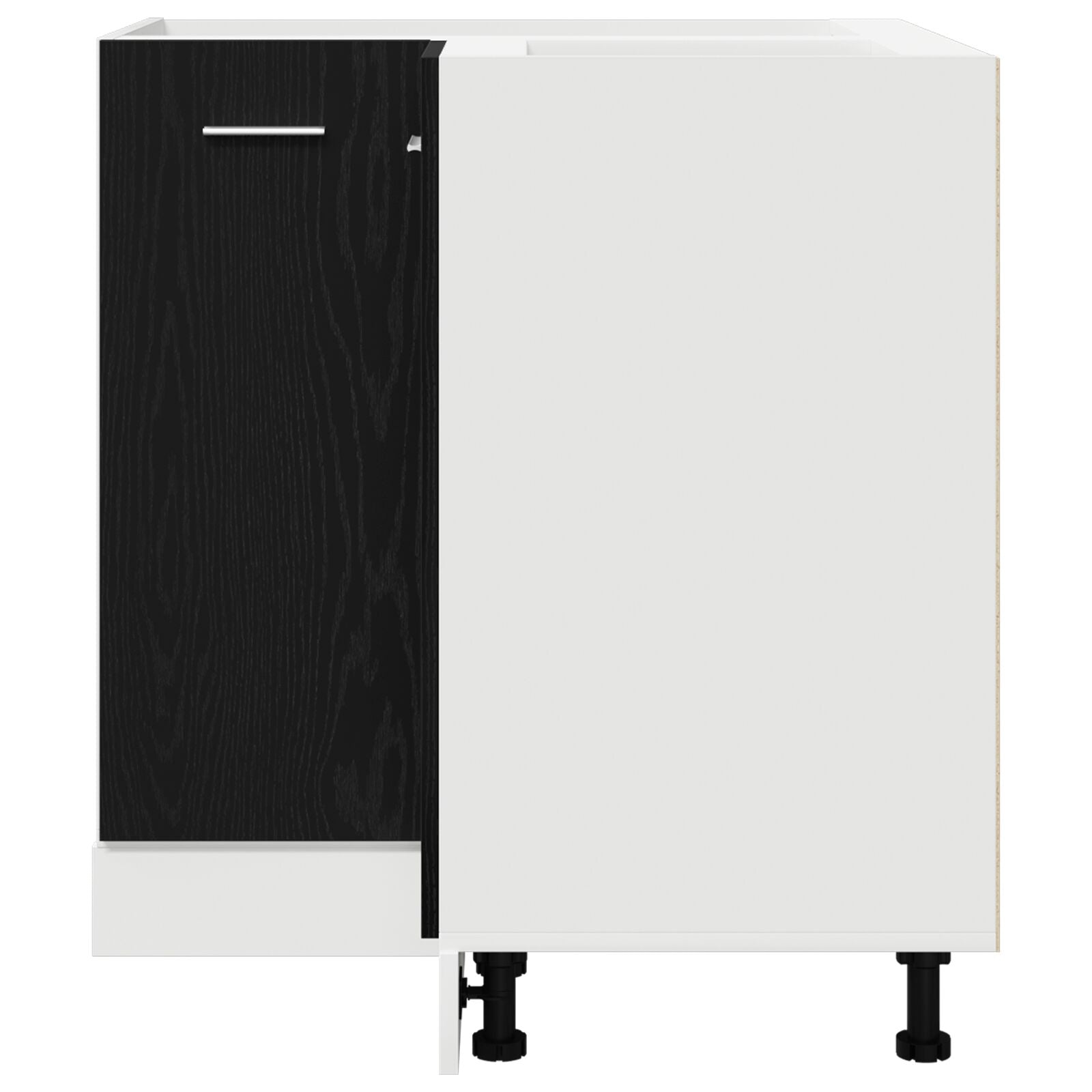 Zwarte Eiken Hoek Onderkast - 75.5X75.5X81.5 Cm
