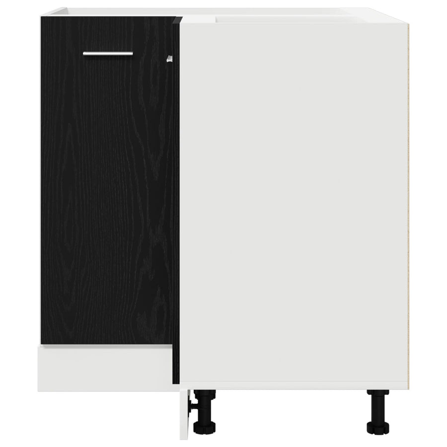 Zwarte Eiken Hoek Onderkast - 75.5X75.5X81.5 Cm
