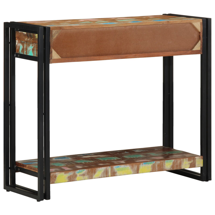Console Tafel Meerkleurig En Metaal 90 cm Massief gerecycled hout