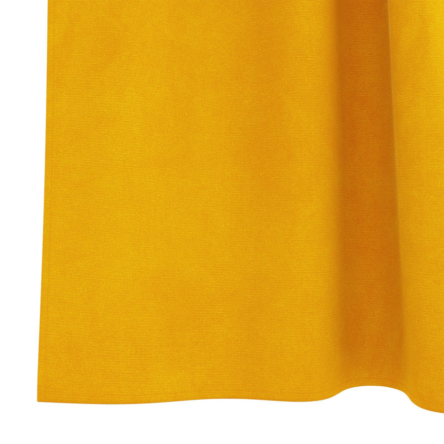 Blackout Gordijnen 2 Stuks Fluweel Mosterdgeel 140 x 245 cm met hanglussen