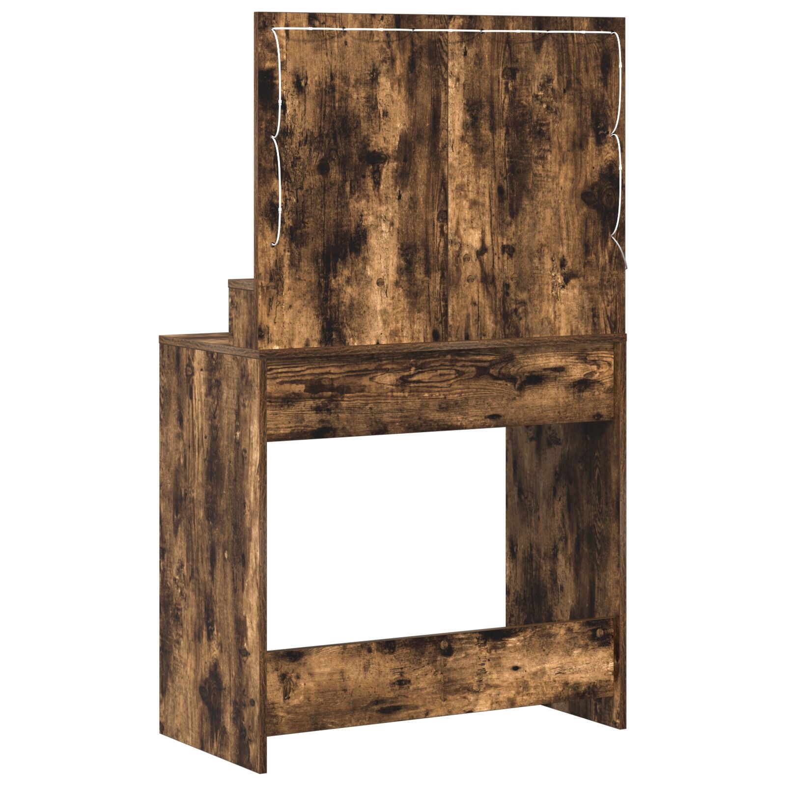 Kaptafel Met Led Verlichting 79 x 41 x 135 cm Gerookt eiken