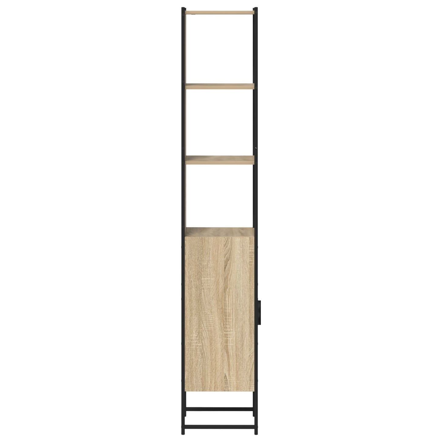 Badkamerkast Sonoma Eik 33X33X185,5 Cm Hout Zwart Eiken