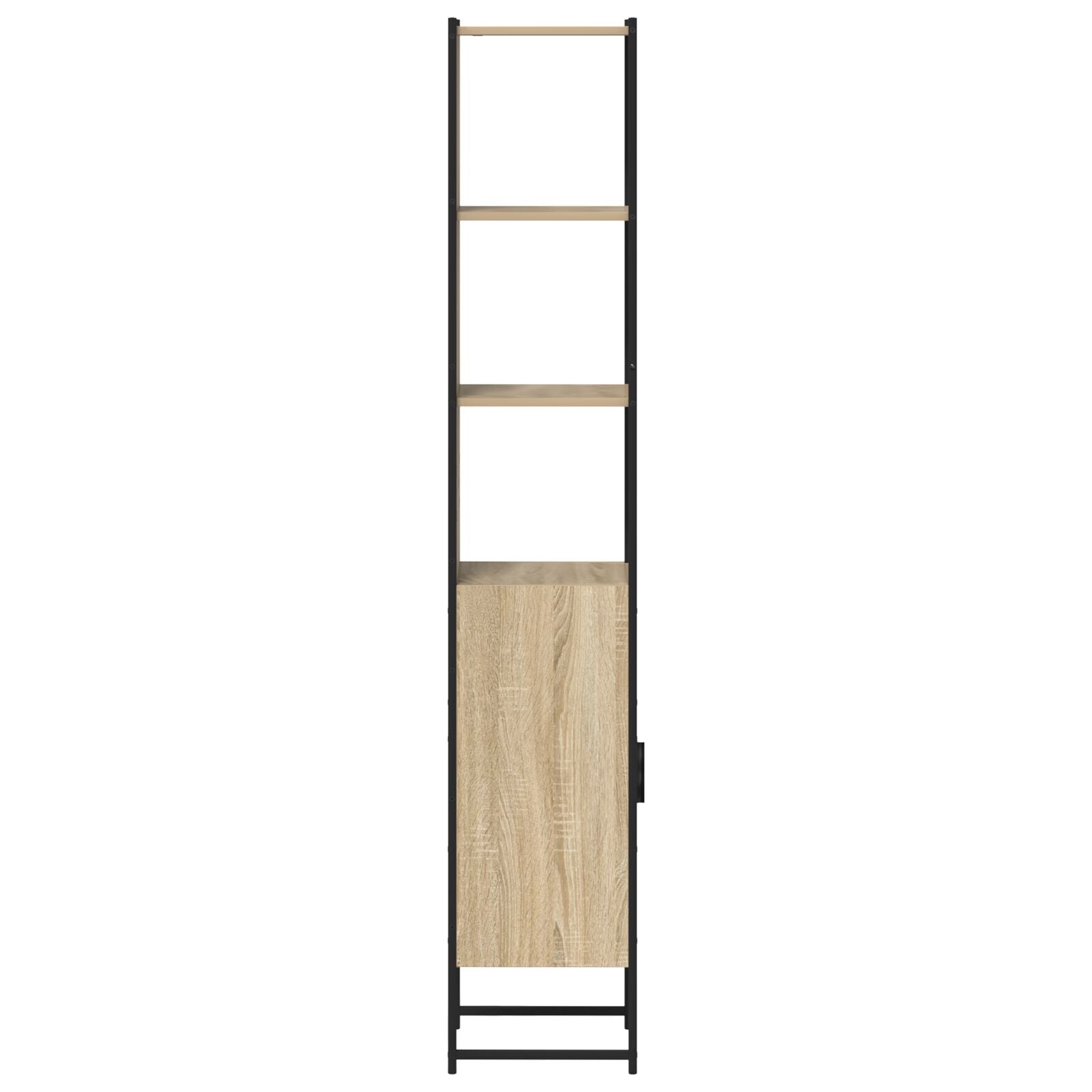 Badkamerkast Sonoma Eik 33X33X185,5 Cm Hout Zwart Eiken