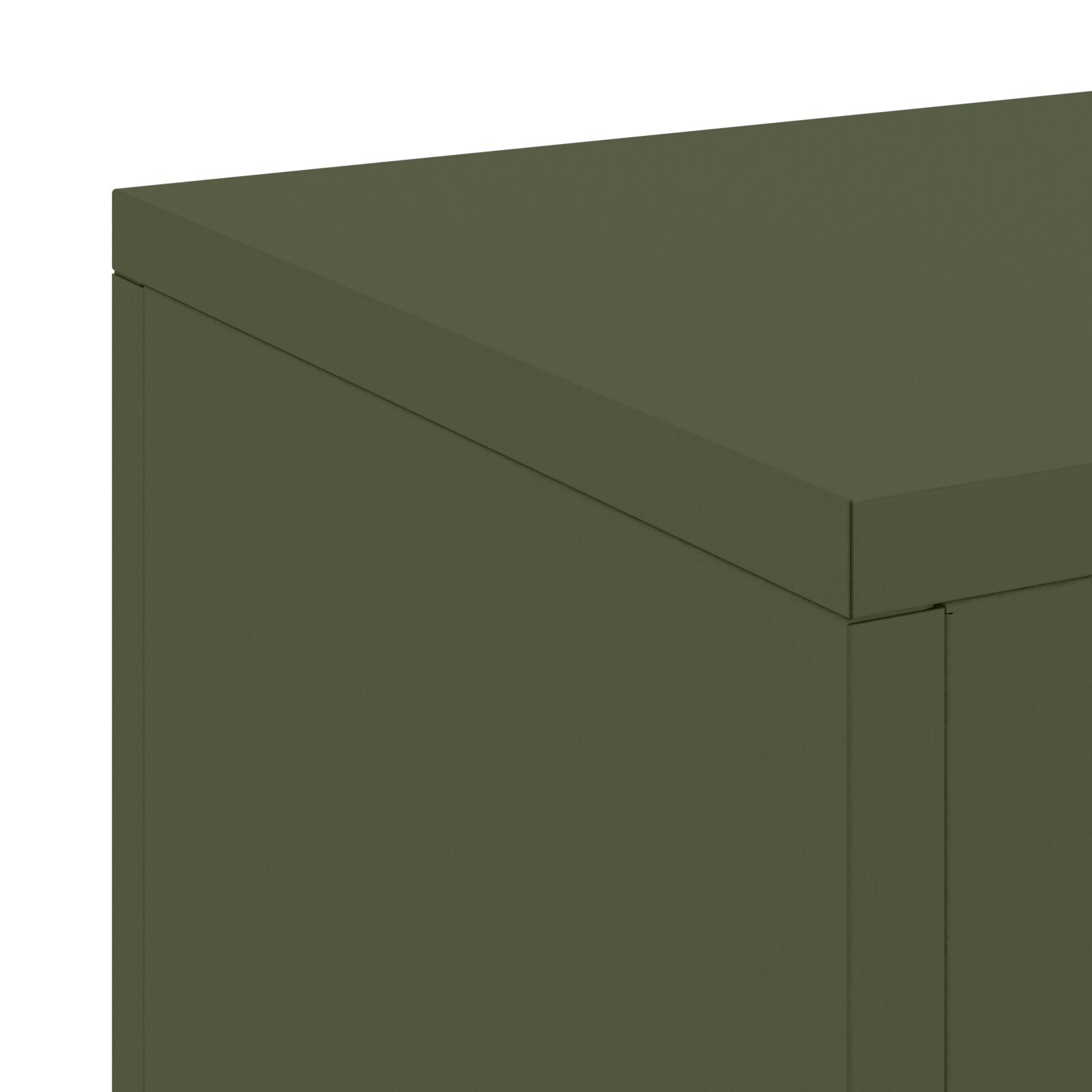 Buiten Plantenstands Pilaren 2 Stuks 24X24X75 Cm Staal Olijfgroen 2x (75 cm)