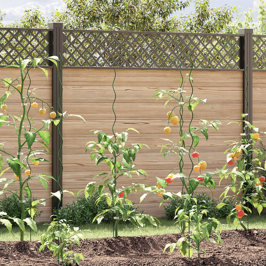 Spiraalplantsteunen (20 Stuks, , Staal) Groen 150 cm