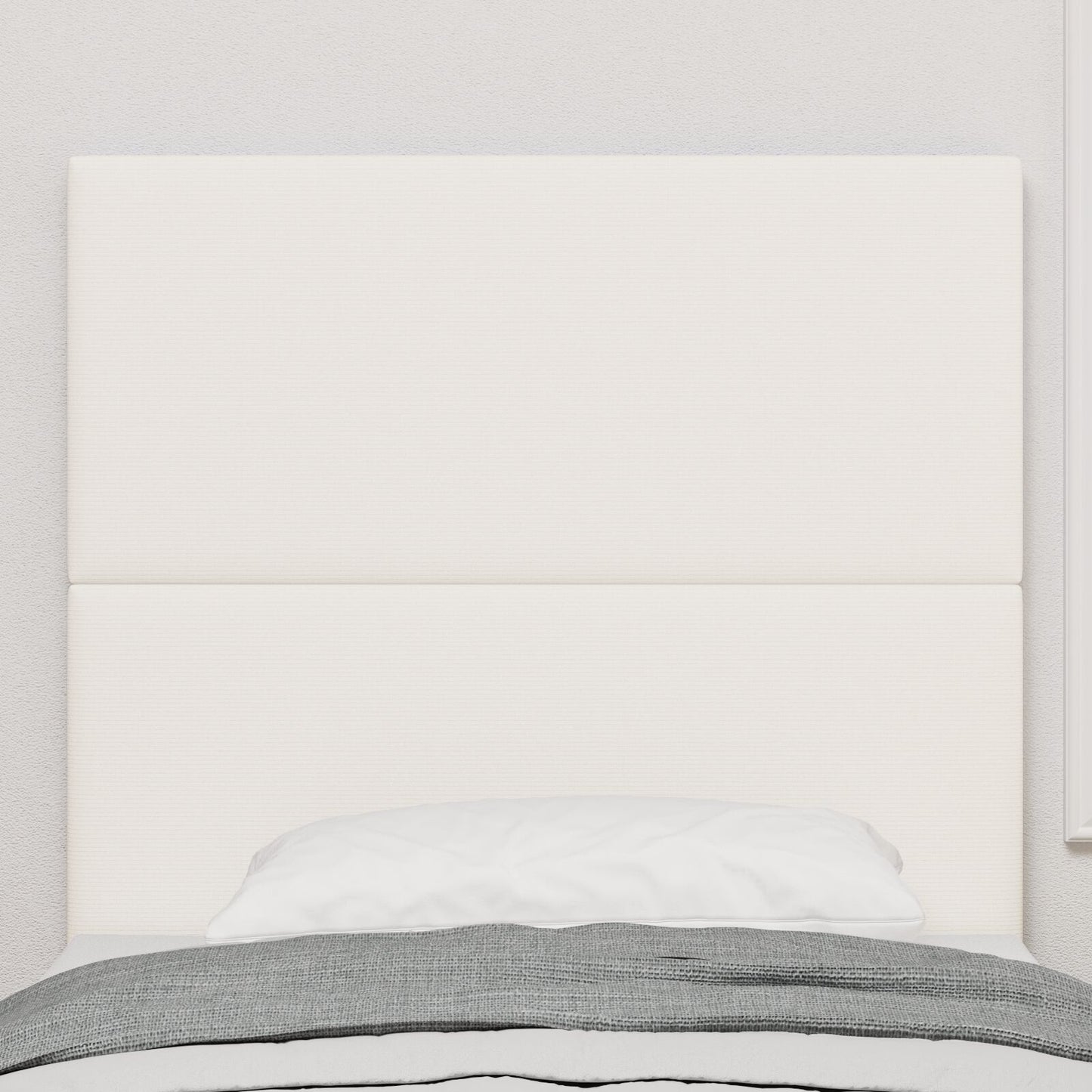 Hoofdbord Eenvoudig Ontwerp Corduroy Stof Crème 90 cm Hoog hoofdbord