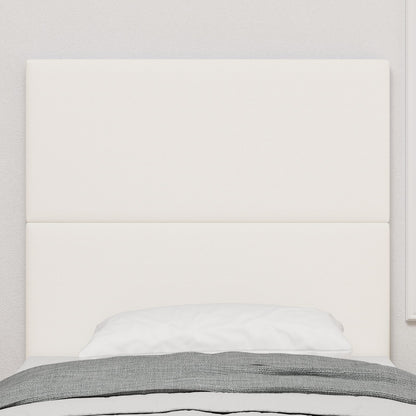Hoofdbord Eenvoudig Ontwerp Corduroy Stof Crème 90 cm Hoog hoofdbord