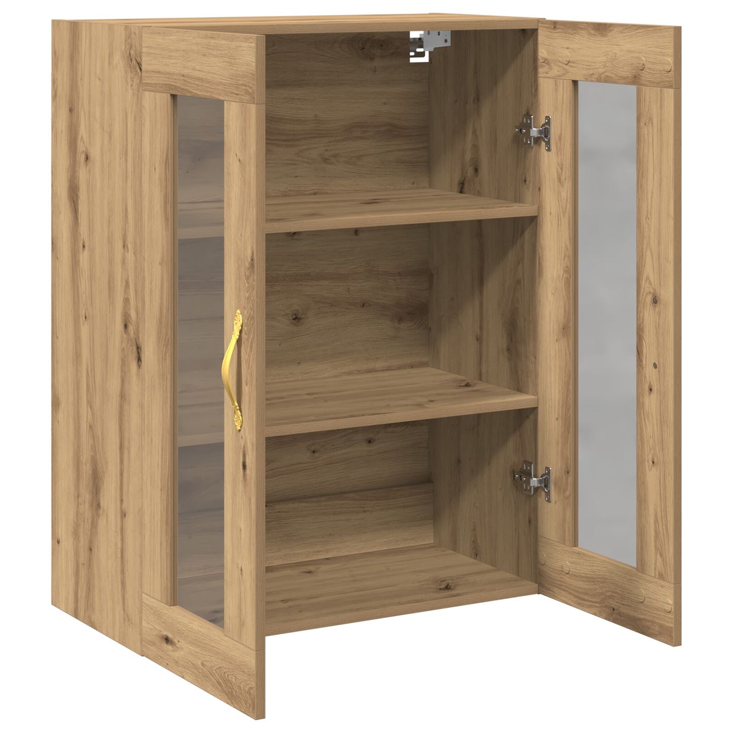 Wandkast Met Glazen Deuren Artisan Eiken 69,5X34X90 Cm