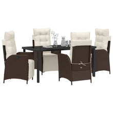 5-Delige Tuin Eetset Bruin Poly Rattan