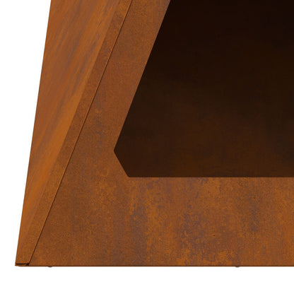 Vuurkorb Piramide 50X50X51 Cm Verweerd Staal Verweerd staal/Bruin