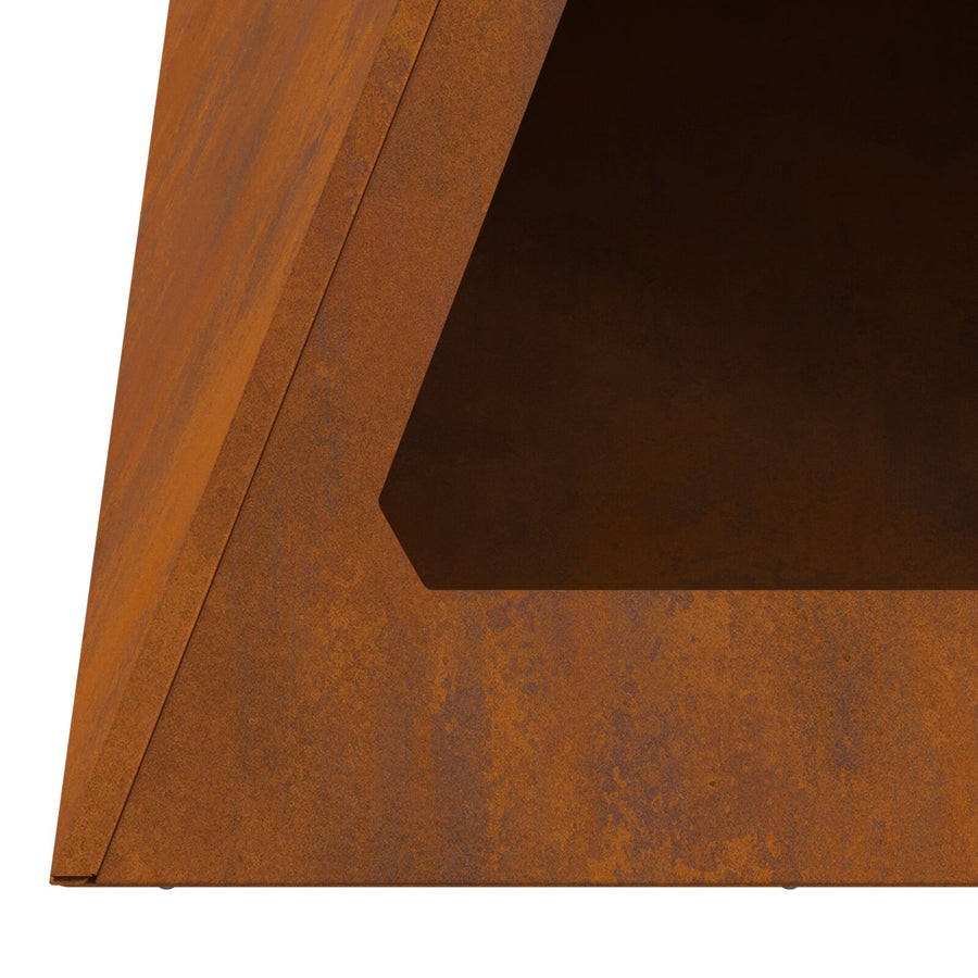 Vuurkorb Piramide 50X50X51 Cm Verweerd Staal Verweerd staal/Bruin