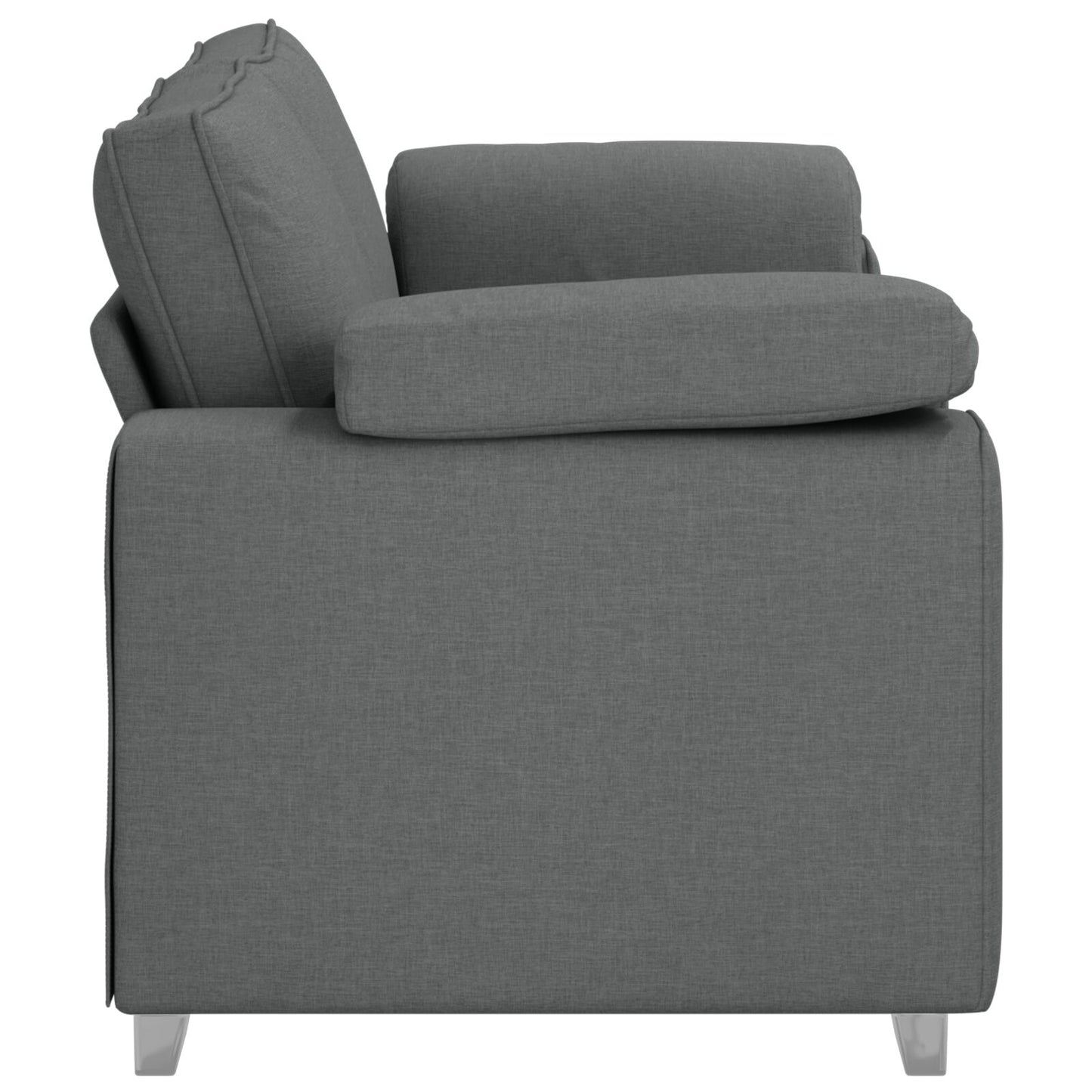 Love Seat Bank Stof Donkergrijs 140 cm