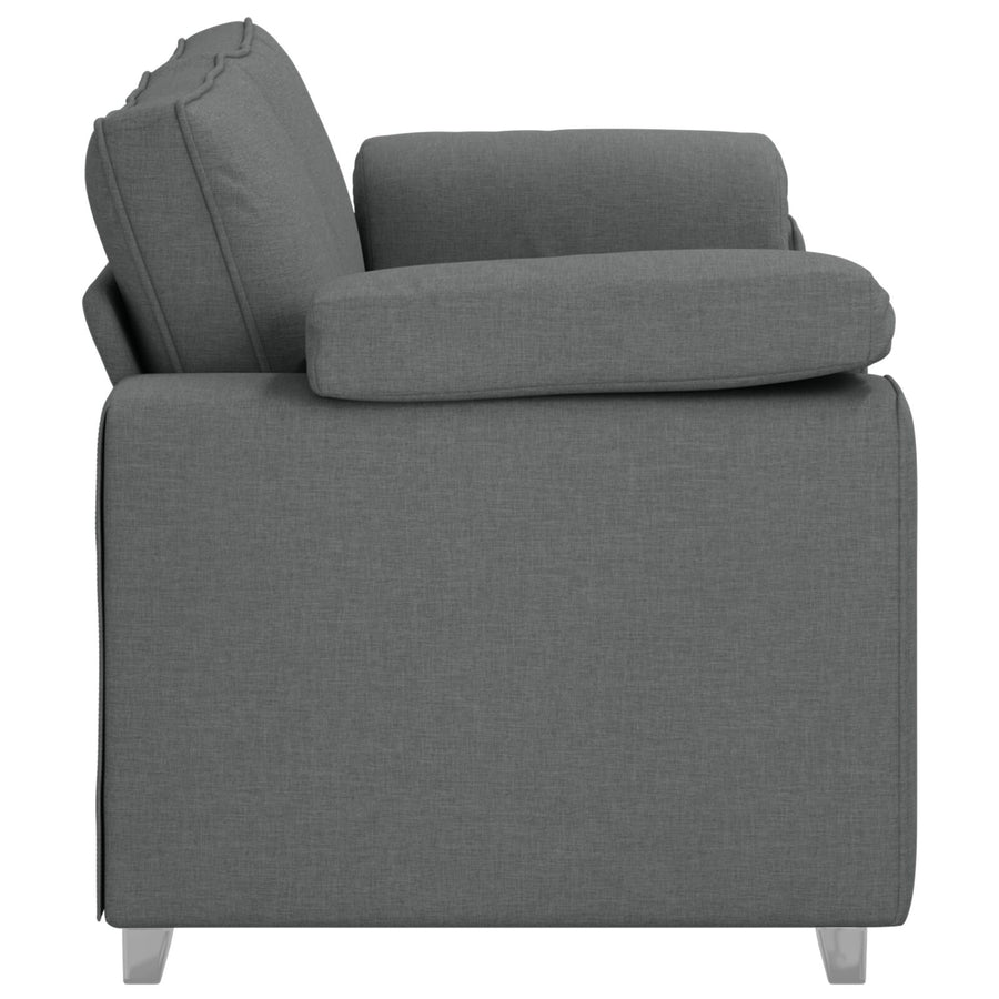 Love Seat Bank Stof Donkergrijs 140 cm