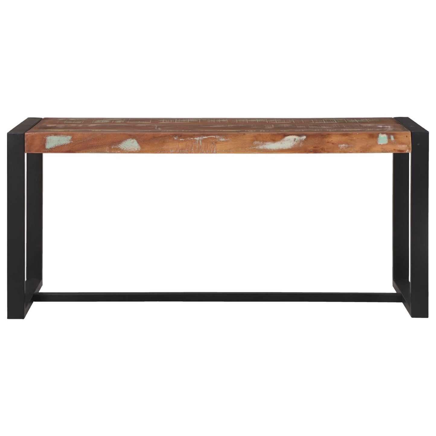 Bank Meerkleurig Massief Gerecycled Hout 100 X 35 X 45 Cm
