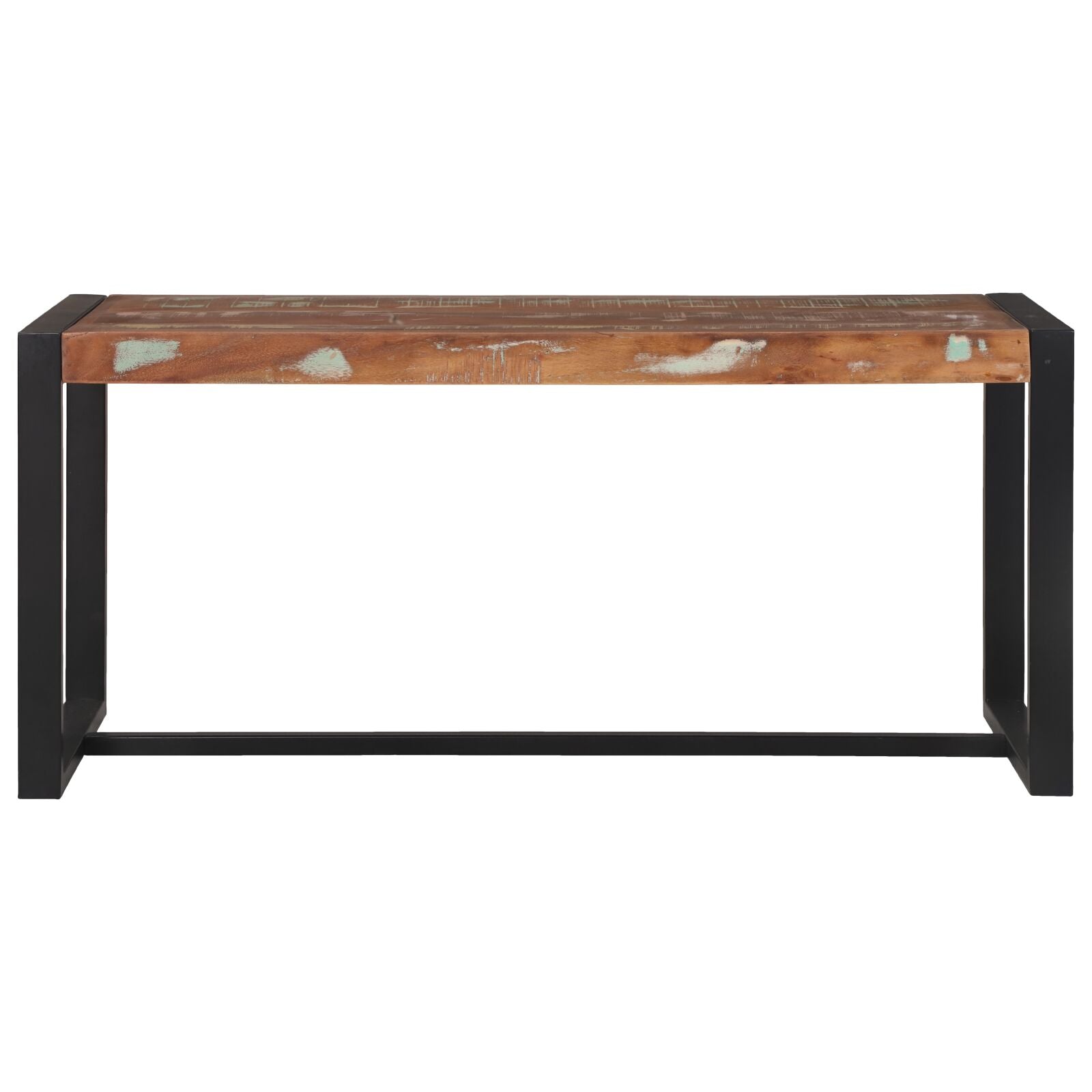 Bank Meerkleurig Massief Gerecycled Hout 100 X 35 X 45 Cm