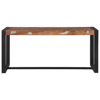 Bank Meerkleurig Massief Gerecycled Hout 100 X 35 X 45 Cm
