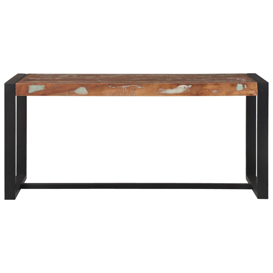 Bank Meerkleurig Massief Gerecycled Hout 100 X 35 X 45 Cm