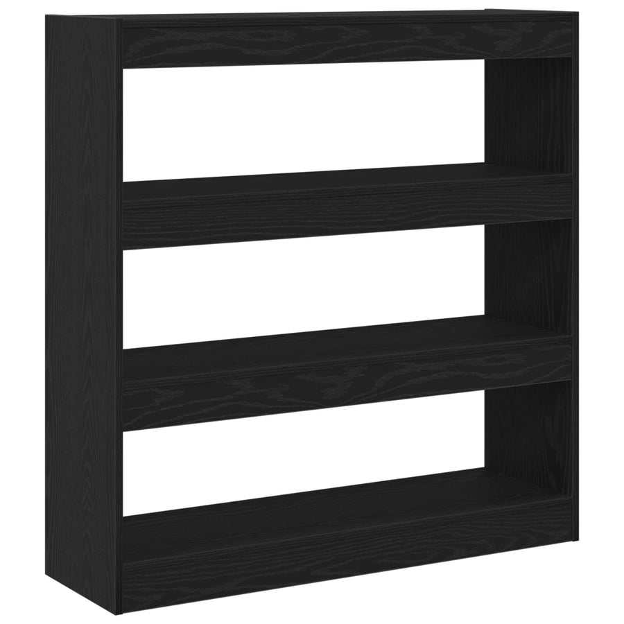 Boekenkast/Room Divider Zwart Eiken 100X30X103Cm Engineered Hout