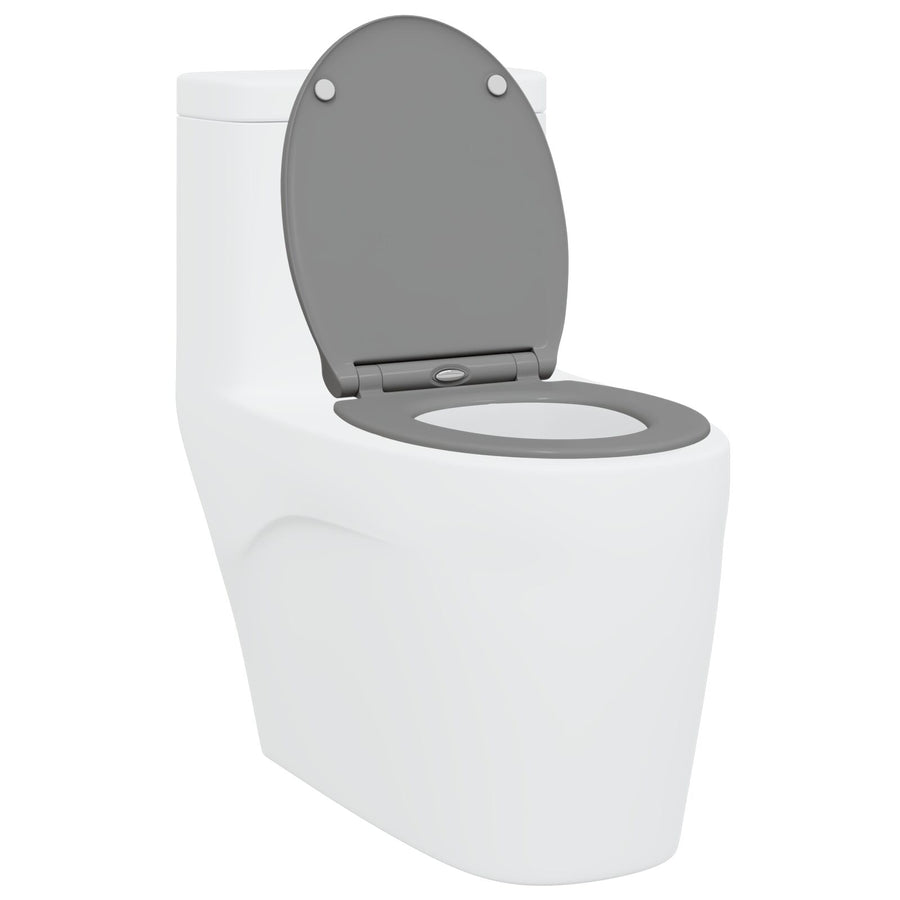 Snelle Release Toiletbril Met Zachte Sluiting Duroplast Grijs