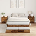 Storage Bed Frame with Drawer Storage Old Wood 120 cm Engineered Wood